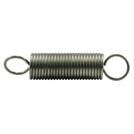 MIDWEST FASTENER 3/4" x 0.080" x 3-1/2" 18-8 Stainless Steel Extension Springs 3PK 38842
